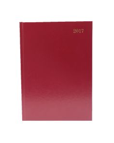 A5 Day to a Page Burgundy 2017