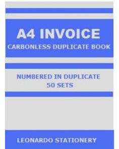 A4 Invoice Carbonless & Numbered Duplicate Book