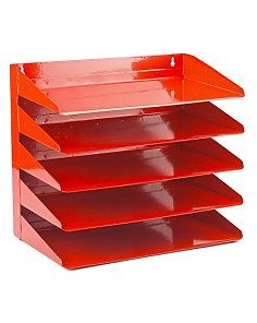 Avery 5-Tier Steel Letter Rack Red 605 