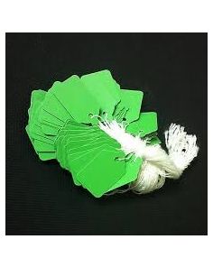Clipper Strung Tickets, E23C, 32 x 22mm, Light Green, Pack of 100 