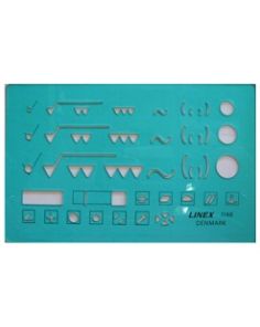 Linex Surface and Tolerance Symbols Template 1146, 140 x 90mm