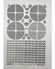 Letraset Letratone 806 Curved corners, 6, 8, 10, 12pt.