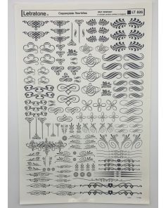 Letraset Letratone 826 Copperplate Fourishes