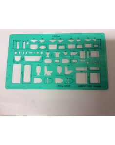 Linex Plumbing Fixture Template, Scale: 1:50, Size: 165x95mm