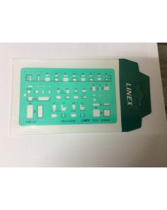 Linex Plumbing Fixture Template, Scale: 1:100, Size: 124x74mm.