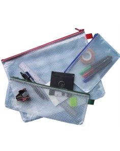 Heavy Duty Mesh Zip Bag, Yellow Coloured Zip, 350 x 265mm 