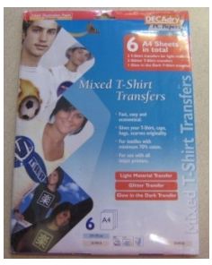 Decadry Mixed T-Shirt Transfers, Pack of 6