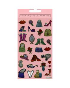 Paper Projects Stickers. Sparkle Bags and Shoes