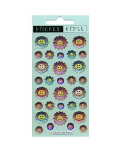 Paper Projects Stickers. Smiley Flowers