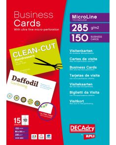 Decadry 285gsm Business Cards, Pack of 150