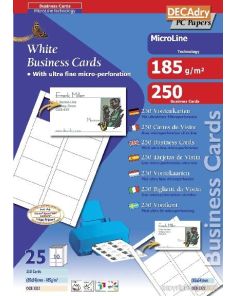 Decadry 185gsm Business Cards, Pack of 250