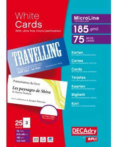 Decadry 185gsm Cards, Pack of 75