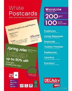 Decadry 200gsm Post Cards, Pack of 100