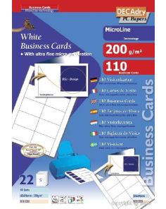 Decadry 200gsm Folded Business Cards, Pack of 110