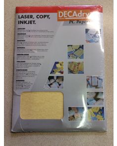 Decadry Parchment Gold Postcards, 155gsm, Pack of 72 Cards