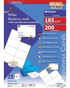 Decadry 185gsm Business Cards, Pack of 200