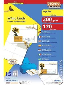 Decadry Business Cards, 200gsm, Pack of 120