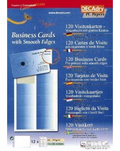 Decadry Cyan Business Cards, Pack of 120