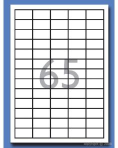 Decadry White Labels 38.1x21.2mm With Square Corners, Pack of 1950 labels