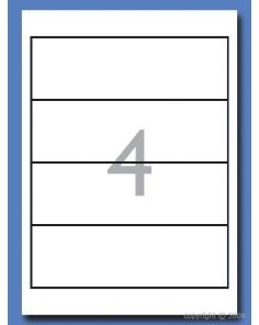 Decadry Filing Labels, Sheet of 4 with Square Corners