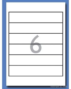 Decadry Filing Labels, Sheet of 6 with Square Corners