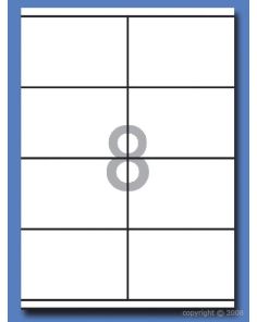 Decadry White Labels 105x70mm With Square Corners, Pack of 800 labels