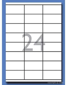 Decadry Labels, Sheet of 24 with Square Corners