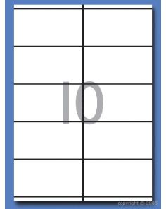Decadry White Labels 105x57mm With Square Corners, Pack of 300 labels