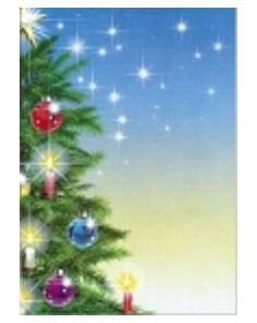 Decadry 3 Fold Event Cards A4 Christmas Light Pack of 25 sheets