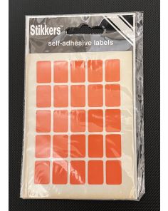 Stikkers Labels 12 x 18mm Orange Pack of 175
