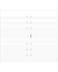 Filofax Personal White Refill Ruled Notepaper, 6.75 x 3.75 inches, 15 sheets