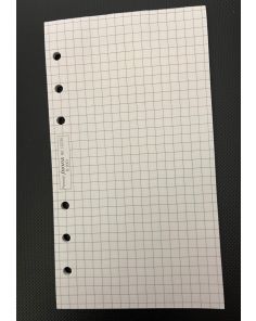 Filofax Personal White Quadrille (Squared) Notepad Organiser Refill 132216