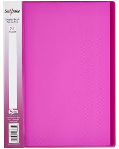 Snopake Electra Pink Display Book, A4, 24 pockets