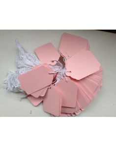 Clipper Strung Tickets, E23C, 32 x 22mm, Pink, Pack of 1000 