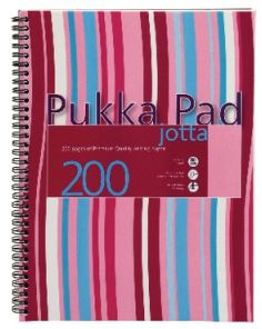 Pukka Polypropylene Cover Wirebound Notebook, A4, Pink