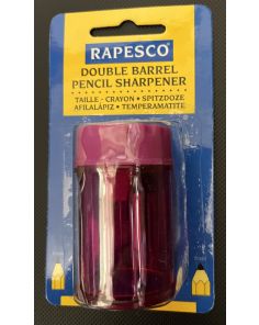 Rapesco Double Barrel Pencil Sharpener Pink