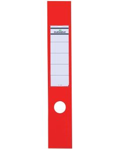 Ordofix Lever Arch Adhesive Spine Label, Red, Pack of 10