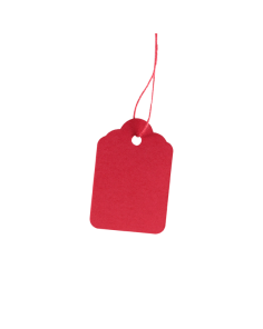 Clipper Strung Tickets, E23C, 32 x 22mm, Red, Pack of 1000 
