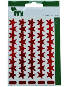 Ivy / Zip Self Adhesive Stars. Fluorescent Red, Pack of 135