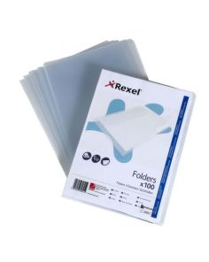 Rexel Superfine Folder Polypropylene Clear, Pack of 100