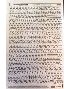 Letraset Black S7918 48pt. Univers 46 Capital Letters