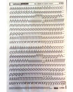 Letraset Black S7919 48pt. Univers 46 Lower Case Letters