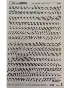Letraset Black S7931 60pt. Univers 56 Lower Case Letters