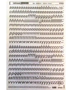 Letraset Black S7933 48pt. Univers 56 Lower Case Letters