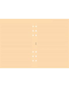 Filofax A5 Salmon Ruled Notepaper Organiser Refill 343051