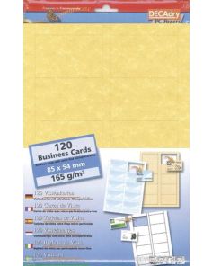 Decadry Business Cards, Parchment Gold, 165gsm, Pack of 120