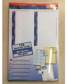 Decadry Business Cards, Rhythmic Blue, 185gsm, Pack of 120 cards