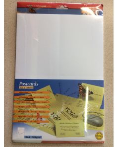 Decadry Rib Ultra White Post Cards, 165gsm, Pack of 48 Cards