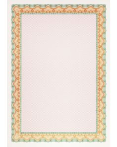 Decadry Certificate Paper, Shell Orange Blue