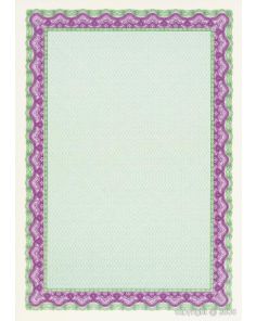 Decadry Certificate Paper, Shell Turquoise Purple, 25 Sheets